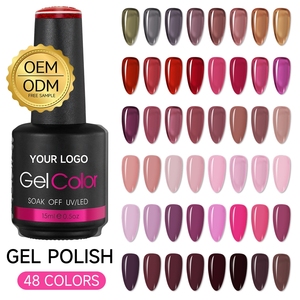 Vernis à ongles professionnel OEM 15 ml, logo personnalisé, marque privée, vente en gros, gel UV LED à retirer par trempage pour la beauté des ongles - Product Image 1
