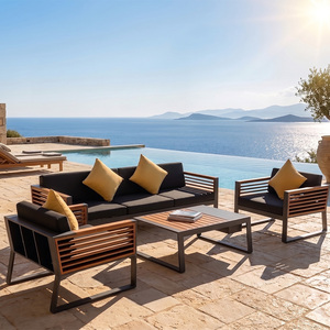 Ensemble <span class=keywords><strong>de</strong></span> canapés <span class=keywords><strong>de</strong></span> <span class=keywords><strong>jardin</strong></span> en <span class=keywords><strong>aluminium</strong></span> moderne, résistant à l'eau, pour villa, hôtel, cour arrière - Product Image 2