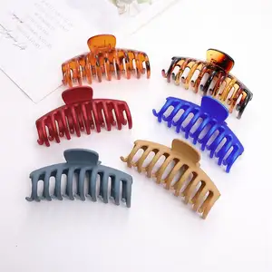 Large Korean Frosted Hair Clips Plastic Claw Clips Nonslip Hair Clamp Hair Claw Clips Women Matte Hairgrips