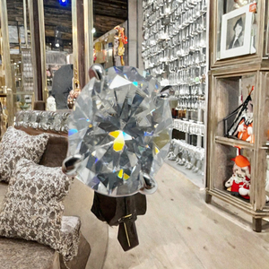 Anillo de Compromiso J&C de Lujo para Mujer, con Diamante Moissanita Cultivado en Laboratorio, 1ct, Plata 925, Chapado en Oro Blanco, Corte Oval/Radiante - Product Image 2