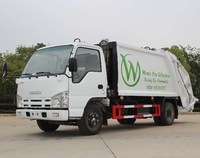 Petit diesel camion I-SUZ-U 100P collecte des ordures avec compacteur et automatique camion à ordures à chargement arrière