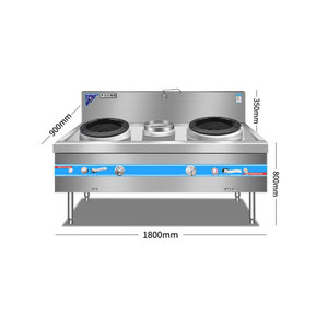 Gas Stove 3 Burner Stainless Steel Cooker Stove With Oven <b>Stand</b> Wok Cooker - Product Image 5