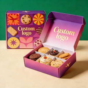 Boîte en carton <span class=keywords><strong>de</strong></span> qualité alimentaire pour la présentation <span class=keywords><strong>de</strong></span> dattes et <span class=keywords><strong>de</strong></span> desserts, avec logo personnalisé <span class=keywords><strong>de</strong></span> design luxueux pour les cadeaux sucrés du Moyen-Orient - Product Image 1