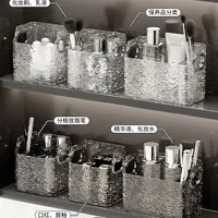 Léger Deluxe Glacier Motif Miroir Armoire Organisateur En Plastique Vanité Cosmétique Cas pour L'utilisation de Bijoux