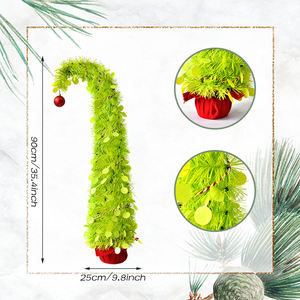 Suministro Directo de Fábrica de Nuevos Productos Navideños, Árbol de Navidad <span class=keywords><strong>en</strong></span> Maceta Más Vendido, Grinch con Cuello Torcido - Product Image 1