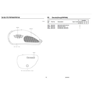Catálogo de Repuestos para W175 ID, 2024 '24 BJ175FRFNN / BJ175FRFAN 99907-4074-01 - Product Image 1