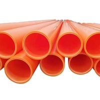 Tuyau d'alimentation MPP orange résistant aux hautes températures, conduit plastique sans terrassement pour l'ingénierie de transmission d'énergie municipale