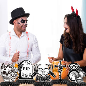 زينة طاولة حفلات العزوبية على الطراز القوطي، ديكورات حفلات العزوبية على شكل خلية النحل، زينة طاولة حفلات العزوبية القوطية - Product Image 5