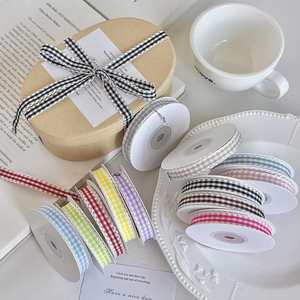Cinta de poliéster grosgrain de 100 yardas, duradera, ecológica, diseño a cuadros, para manualidades, cumpleaños, moda, repostería, envoltura de alimentos para mascotas, flores - Product Image 2