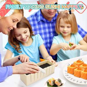 Juego de fabricación de <span class=keywords><strong>Sushi</strong></span> antiadherente, edición <span class=keywords><strong>Deluxe</strong></span>, DIY, máquina para hacer <span class=keywords><strong>Sushi</strong></span>, varias formas, blanco, para principiantes - Product Image 5