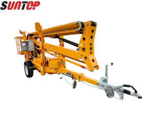 Thủy lực <span class=keywords><strong>Telescopic</strong></span> Cherry picker nền tảng trên không 10M 16M 24M trailerable towable manlift Boom Lift suntop 22m max nền tảng - Product Image 4