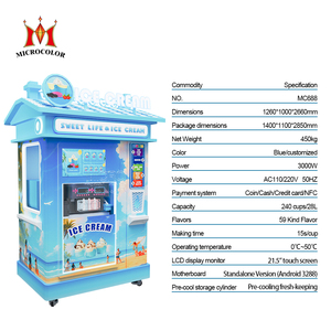 Distributeur automatique de glace commerciale en libre-service pour l'extérieur, grande capacité (240 gobelets), entièrement automatique, pour glace molle - Product Image 3