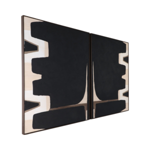 Quadro astratto rettangolare con cornice su tela per decorare la casa, soggiorno, sala da pranzo. - Product Image 2
