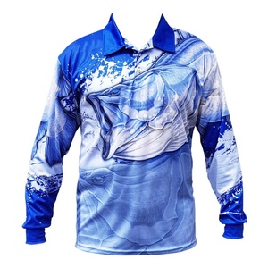 เสื้อยืดตกปลาพิมพ์ลายปลากรูปเปอร์ ปักโลโก้ตามสั่ง สำหรับผู้ชาย แบบติดกระดุม - Product Image 6