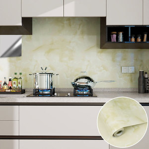 Papier peint vinyle auto-adhésif imperméable à l'eau pour <span class=keywords><strong>cuisine</strong></span> moderne, motif géométrique en marbre blanc, rouleau auto-adhésif - Product Image 5