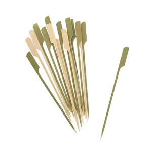 Eco-friendly Biodegradable Food Grade Paddle Style Bbq Bamboo Skewer