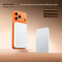 Batterie externe magnétique ultra-fine à chargement rapide 5000 mAh 3A 22,5 W compatible avec iPhone 17 – Meilleure vente