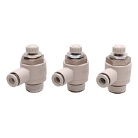 Banyak 3 buah Fitting Kontrol Kecepatan As3201f-04-06s, 1.0mpa, o6mm One-touch, R3/8 Baru, Asli, Tersedia, dengan Garansi Satu Tahun
