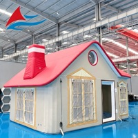 Tente de glamping gonflable à montage rapide, imperméable, coupe-vent, anti-UV, grande capacité, pour hôtel, maison d'hôtes, camping