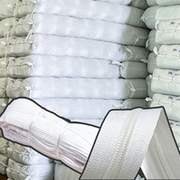 Ruban de fermeture éclair blanc teint en gros, 5/7 Nylon, 400 mètres par rouleau pour textiles de maison, housses de couette, sacs, fermetures éclair au mètre