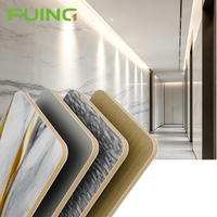 Panneau mural en cristal de carbone OEM, étanche, co-extrudé, à couche diamantée, en charbon de bambou pour mur de fond