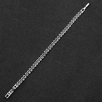 Bracelet tennis en cuivre incrusté de zircon 5A pour femme, bijoux avec pierres géométriques en CZ, accessoire de mode pour robe de soirée