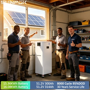Batería de Litio para el Hogar SUNPOK, 48V 51.2V 314Ah 300Ah 15kwh 16kWh Lifepo4, Batería Solar de Almacenamiento de Energía Power Wall - Product Image 1