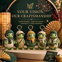 Porte-clés Mascotte Peluche Tortue Feuille Personnalisée Nouvelle Collection – Cadeau Promotionnel Nouvel An avec Logo – Jouet Doux Saisonnier pour Fêtes – OEM ODM