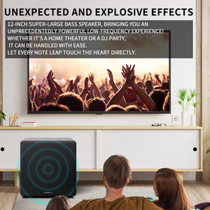 <span class=keywords><strong>Subwoofer</strong></span> Attivo da 12 Pollici per <span class=keywords><strong>Home</strong></span> <span class=keywords><strong>Theater</strong></span>, Altoparlante <span class=keywords><strong>Subwoofer</strong></span> DJ ad Alta Potenza, con Amplificatore Classe D per Feste 110V/220V - Product Image 3