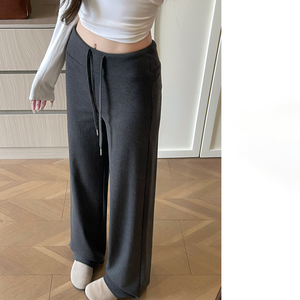 Pantalons décontractés à jambe droite pour femmes, polyvalents pour un usage quotidien - Product Image 1