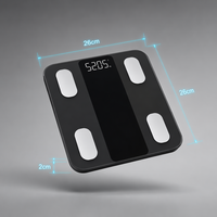 Báscula Inteligente de Grasa Corporal con Control por Aplicación Bluetooth, Báscula de Baño de Vidrio Templado, Monitor de Actividad Física, Báscula de Peso para el Hogar