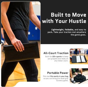 حصيرة أرضية مانعة للانزلاق مقاس 14 × 14.4 بوصة، وسادة أرضية لاصقة للملاعب الرياضية - Product Image 2