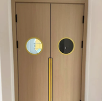 Porte de sécurité double battant en acier sur mesure pour écoles et bureaux avec fenêtre d'observation, isolation phonique 65 dB, projet OEM ODM