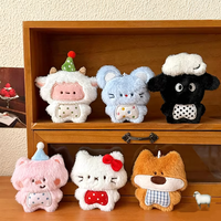 Porte-clés en peluche mini animal Kawaii, pendentif de sac mignon, breloque de sac à dos douce et moelleuse, petit ornement, cadeau, vente en gros