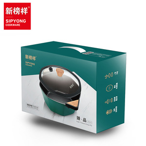 Sipyong Octagonal <b>Soup</b> <b>Pot</b> 5L Dark Green Induction Compatible Double Ear Stew <b>Pot</b> With Lid - Product Image 3