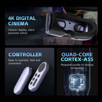 Haute Qualité Portable HD VR Lunettes Nouveau Type VR BOX Hybride Smart Device avec Contrôleur Poignées Couverture En Gros Vr Consoles De Jeu
