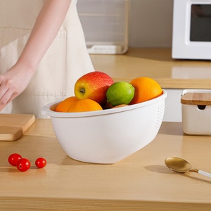 Food Grade <b>Plastic</b> Rice Fruits and VegetablesWasher Strainer Bowl Kitchen Draining Colander <b>Plastic</b> Strainer <b>Baskets</b> - Product Image 1
