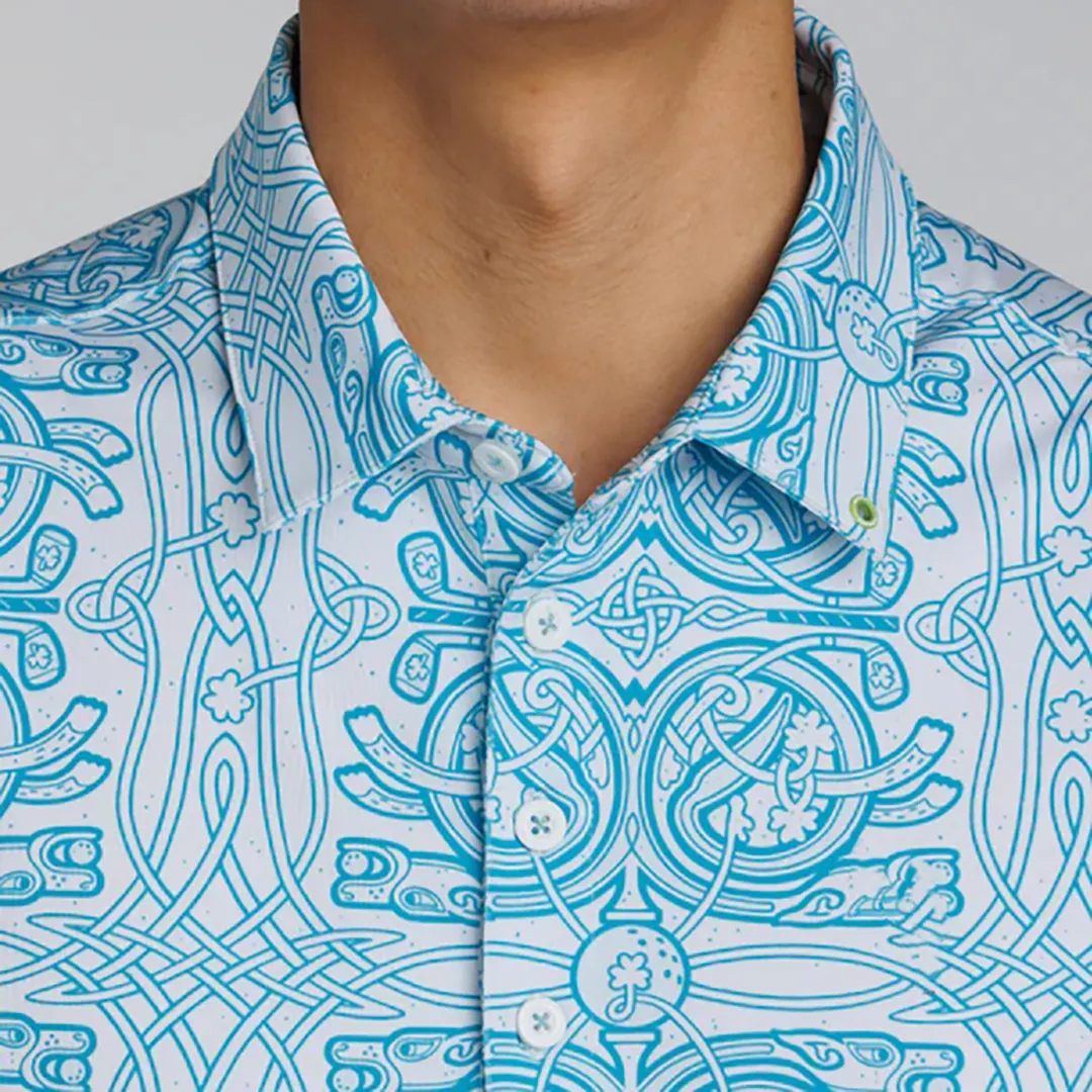 Chemises de golf sur mesure Polo de golf imprimé sur toute la surface Polyester Spandex Séchage rapide Respirant Polos pour hommes