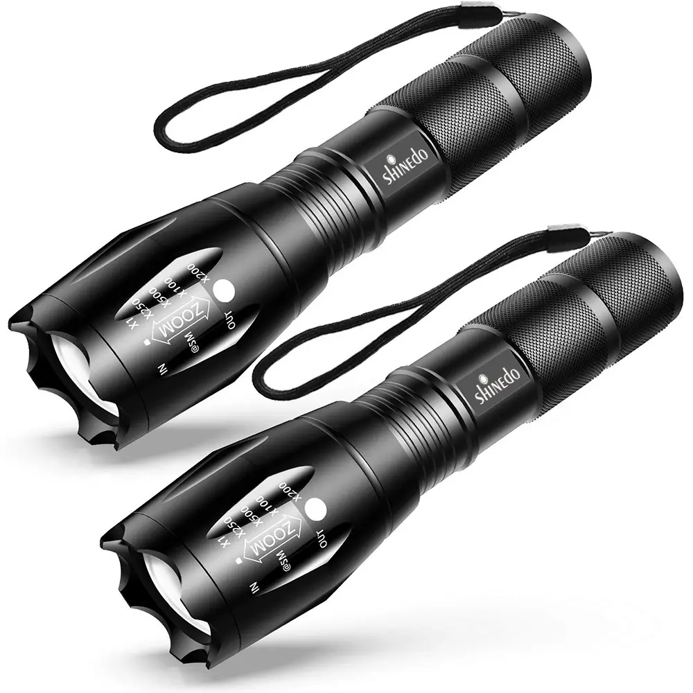 Flashlight Hand LED flash torch light Outdoor 1200 Lumen XML T6 Waterproof LED Zoomable Flashlight