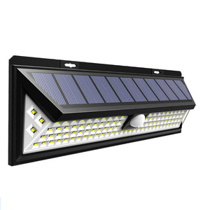 Solar Wall Lamp 118 <b>LED</b> Long <b>Strip</b> Outdoor Garden Light <b>Motion</b> <b>Sensor</b> Polycarbonate Diffuser - Product Image 1