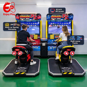 Kommerzieller Dual-Screen Motorrad-Fahrsimulator mit 42-Zoll-Monitoren für 2 Spieler – Moto-Spiel für FEC-Malls im Großhandel - Product Image 3