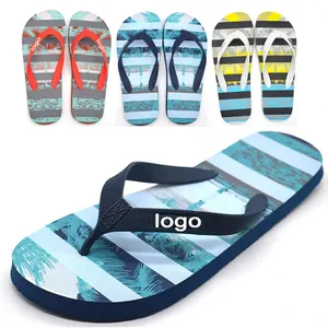 Vendita calda personalizzata di moda Unisex stampa da uomo all'aperto spiaggia infradito pantofole per donna ragazzo