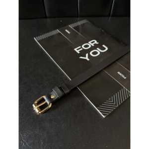 เข็มขัดผู้หญิงแบบบาง Fiori Square Buckle หัวเข็มขัดทองแดง สไตล์ลำลอง ทำจากหนัง PU สำหรับใส่ทุกวัน - Product Image 3