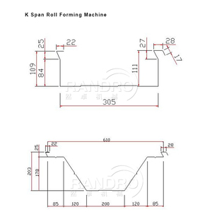 RANDRO Warehouse / Steel Structure 610/680 K <strong>Span</strong> Roll Forming <strong>Machine</strong> K <strong>Span</strong> <strong>Arch</strong> Building <strong>Machine</strong> - Product Image 4