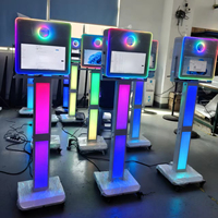 Nuevo Fotomatón Portátil DSLR con Pantalla Táctil de 15.6 Pulgadas, Kiosco para Selfies con Luz RGB y Estuche de Transporte para Bodas, Eventos y Negocios de Alquiler