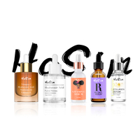 Flacon de beauté Hosim blanc, faible MOQ, pour sérum facial anti-âge bio à l'acide hyaluronique et à la vitamine C