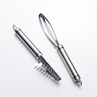 Nieuwe Ontwerp Roestvrij Staal Cleaning Fish Skin Schrapen Schalen Schaven Snelle Weegschalen Peeling Vis Schaal Remover