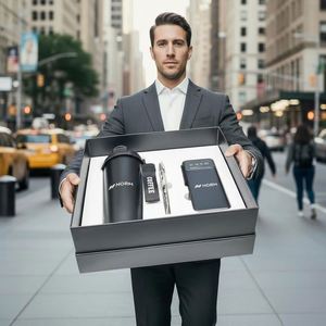Promotional Luxury Corporate 3-in-1 Gift Set With Stainless Steel Coffee <b>Mug</b> Metal Pen Power Bank for Business Gift Box - Product Image 6