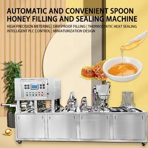 Máquina de sellado de llenado automático de cuchara de miel de plástico, desechable, Popular