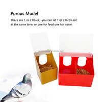 Mangeoire et abreuvoir en plastique PP YYC à 1 ou 2 trous pour oiseaux, cailles, pigeons